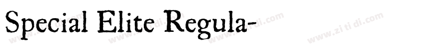 Special Elite Regula字体转换